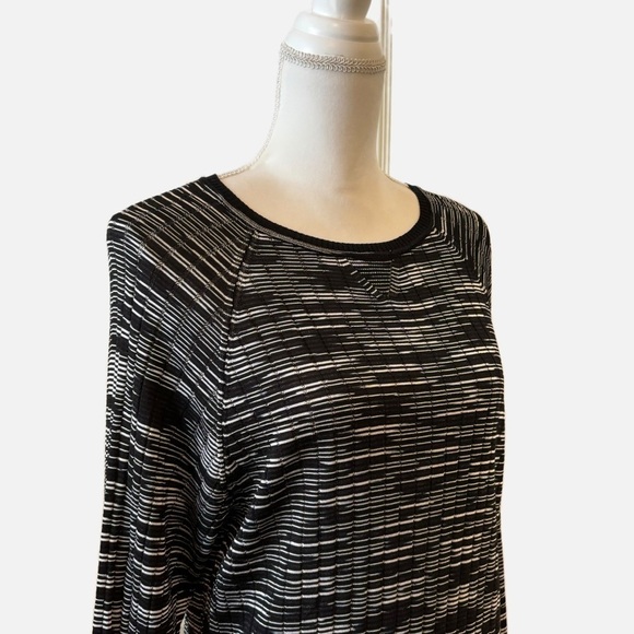 Missoni Space Dye Black White Pullover Raglan Sweater Size 6 - Picture 6 of 11